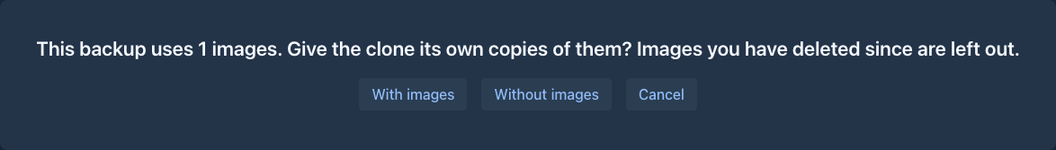 Clone with or without images