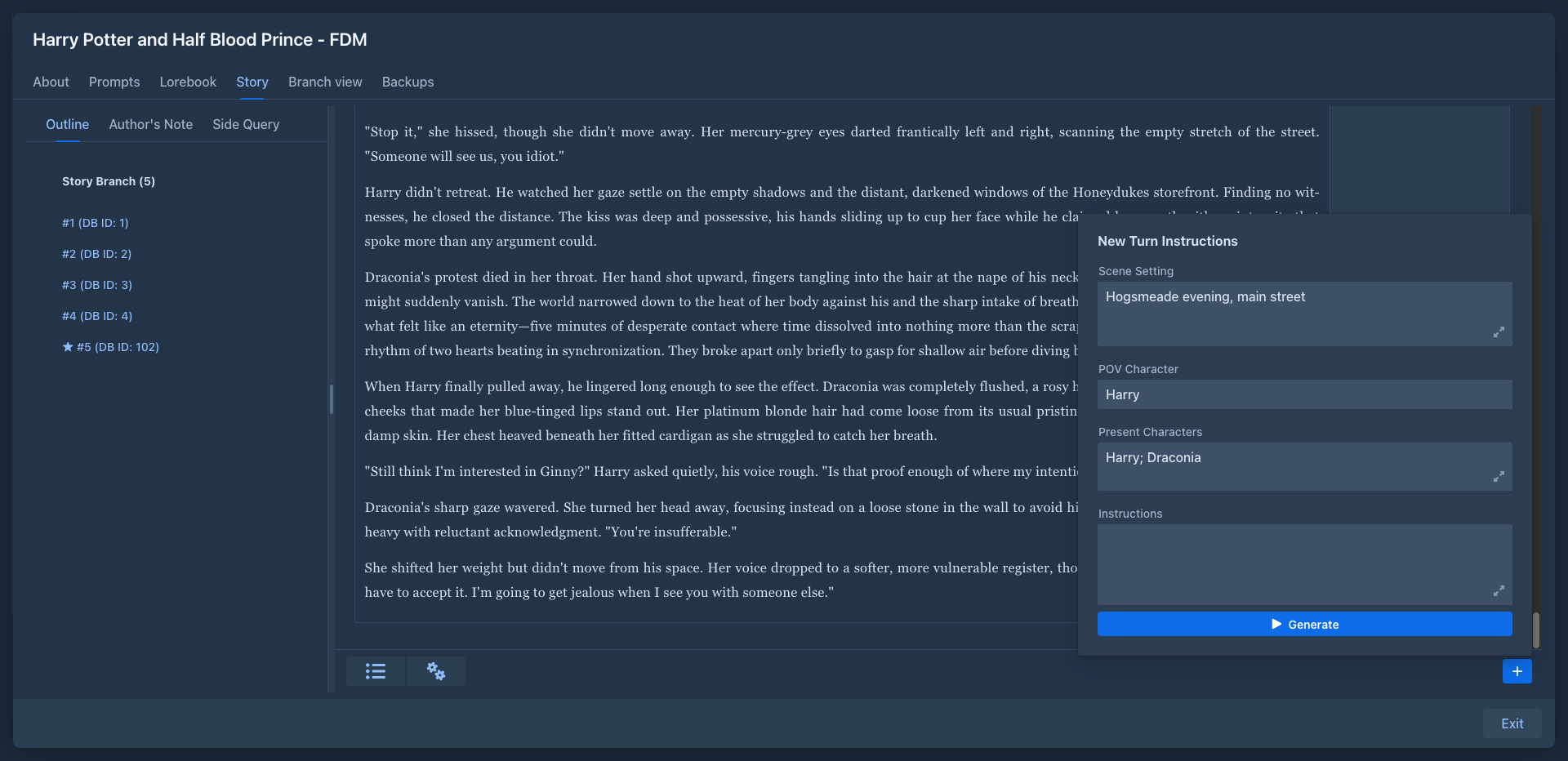 The story editor