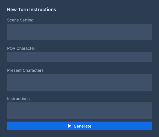 The New Turn Instructions panel