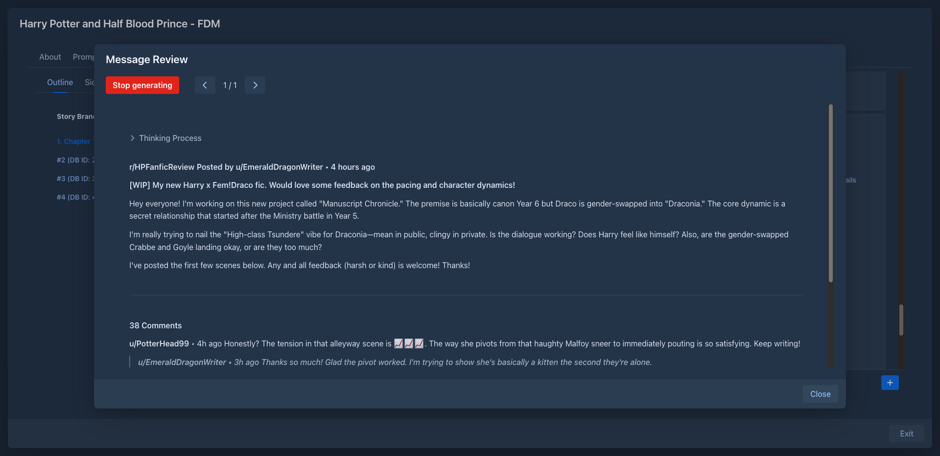 A review of a story part